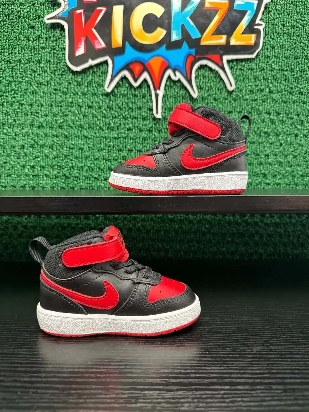 Nike Court Borough Mid 2 (TDV) Black/Red/White Toddler Size 5C  Brand New